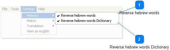Hebrew Submenu